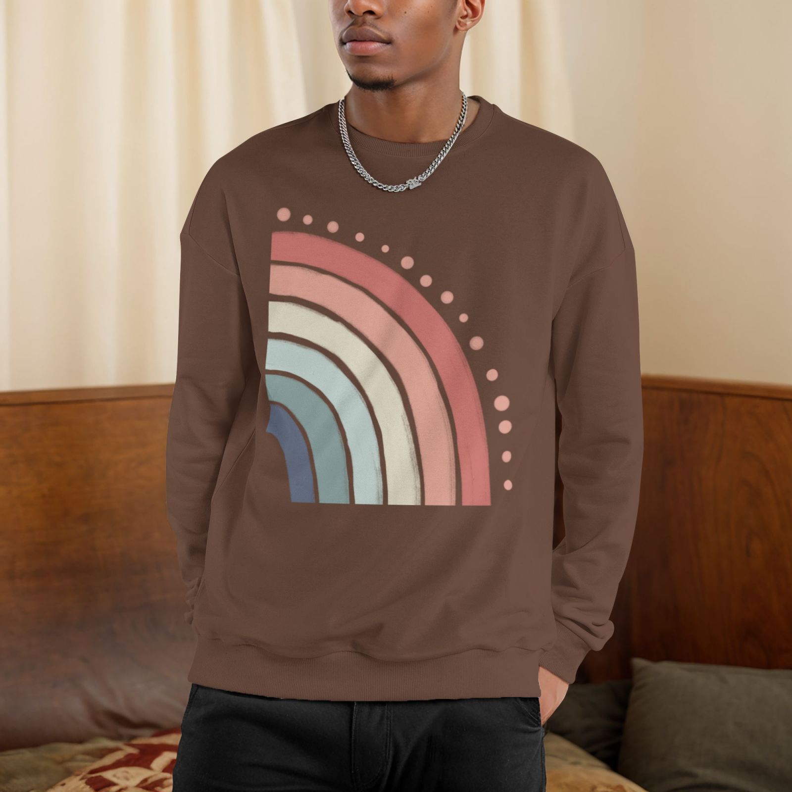 Men's Fleece Crew-neck Hoodie