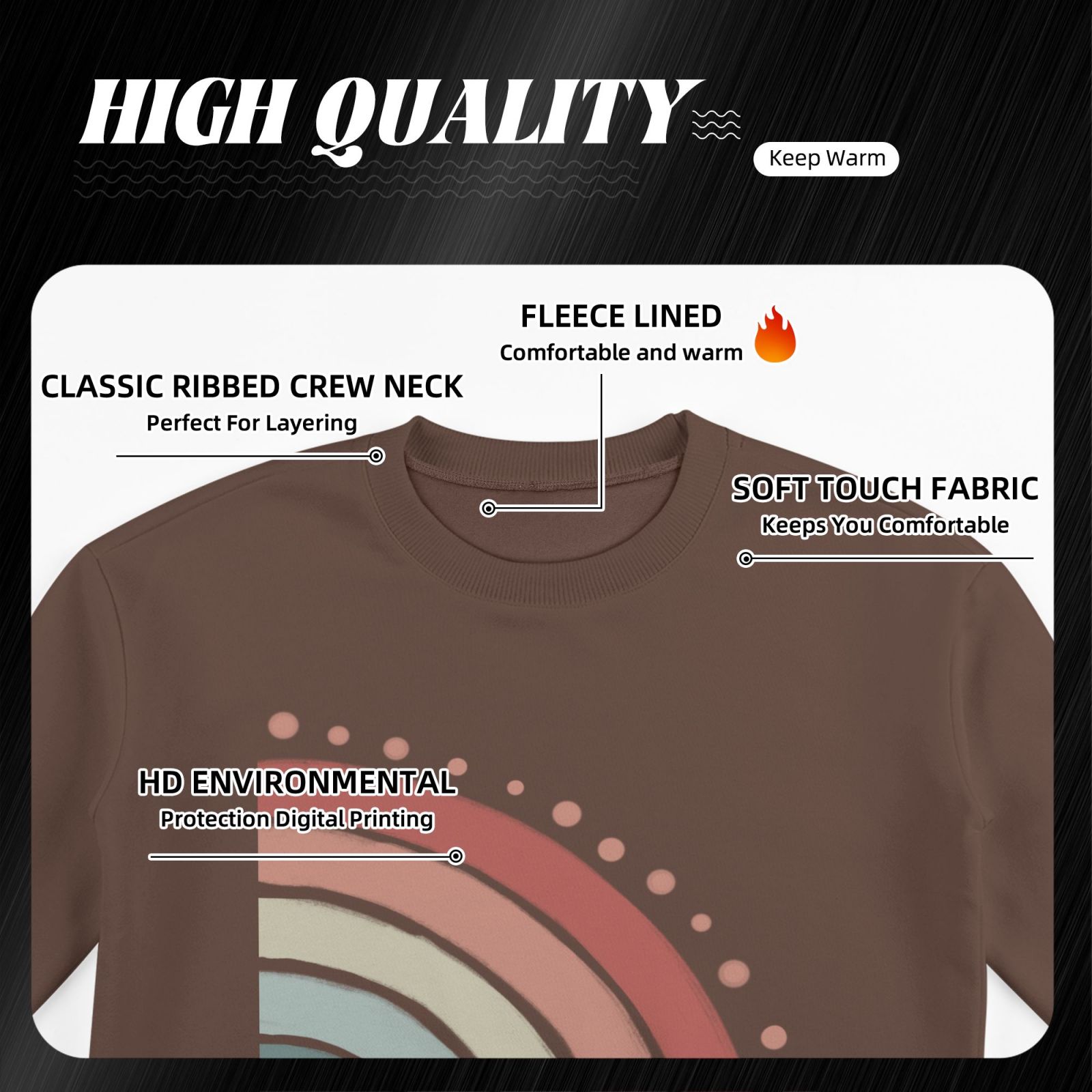 Men's Fleece Crew-neck Hoodie